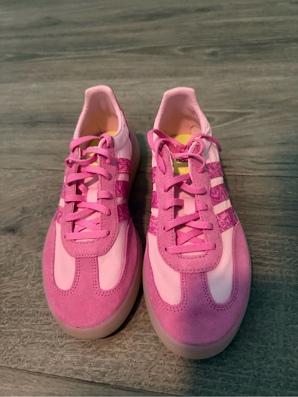 adidas Kids Pink Retro Lace-Up Sneakers